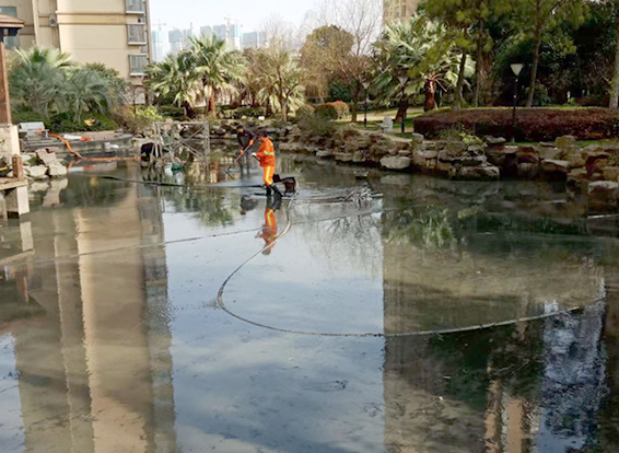 阳谷景观池淤泥清理